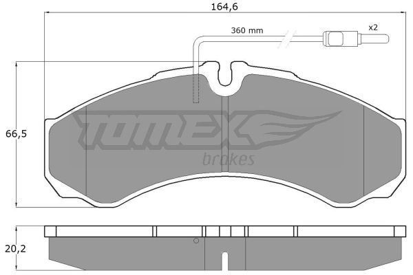 TOMEX BRAKES Комплект тормозных колодок, дисковый тормоз TX 11-111